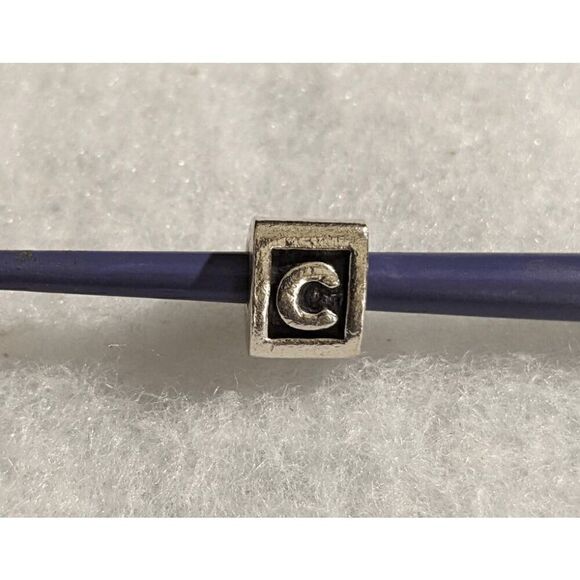 Authentic PANDORA Sterling Silver Charm ALPHABET LETTER "C" #790323C - Picture 1 of 5
